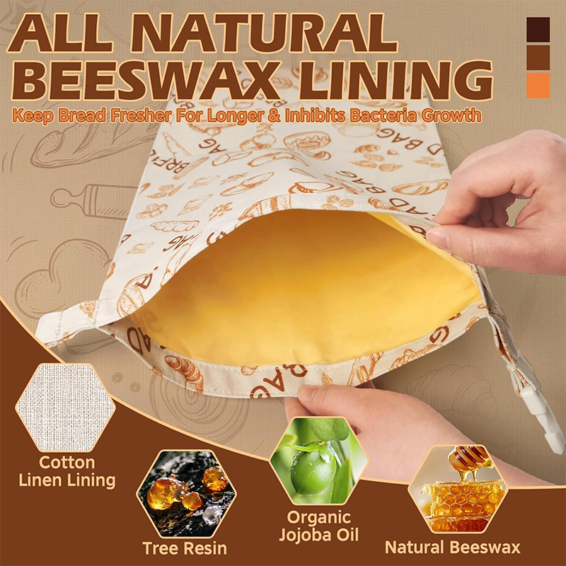 Sourdough Bread Bags Reusable  - đánh giá và giá Beeswax Food Wrap