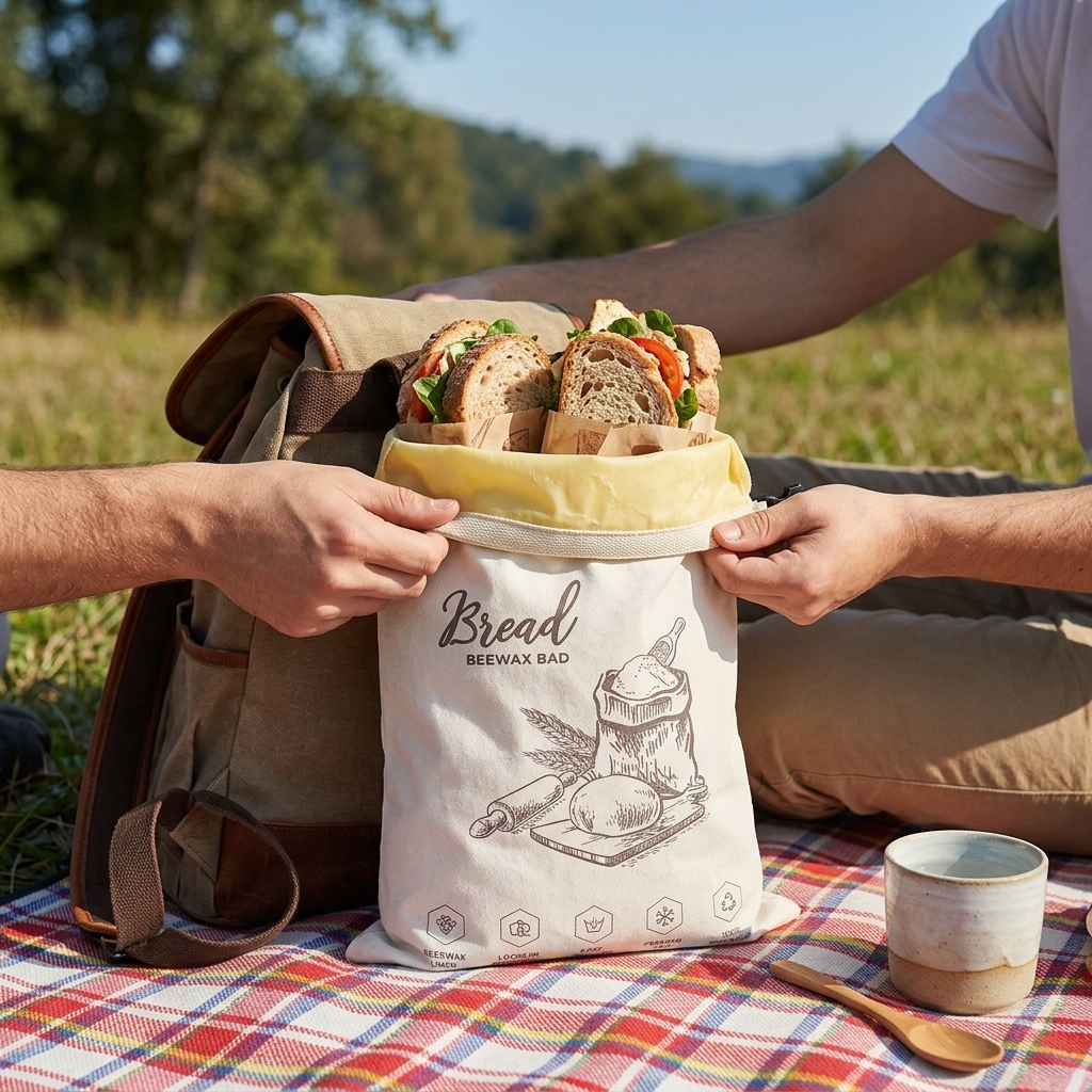 Reusable Beeswax Bread Bag wit - đánh giá và giá Food Storage Bags Reusable