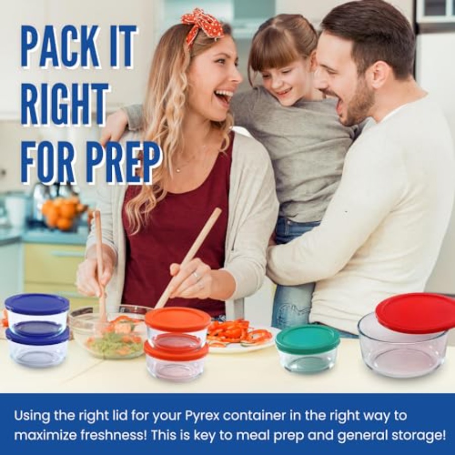 Replacement Lids for Pyrex 4-C - đánh giá và giá Food Storage Glass Round