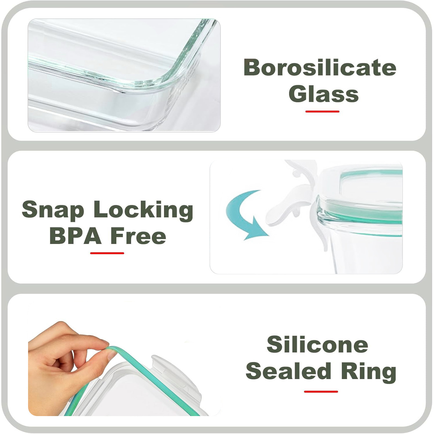 8-Pack Airtight Glass Food Sto - đánh giá và giá Food Storage Order