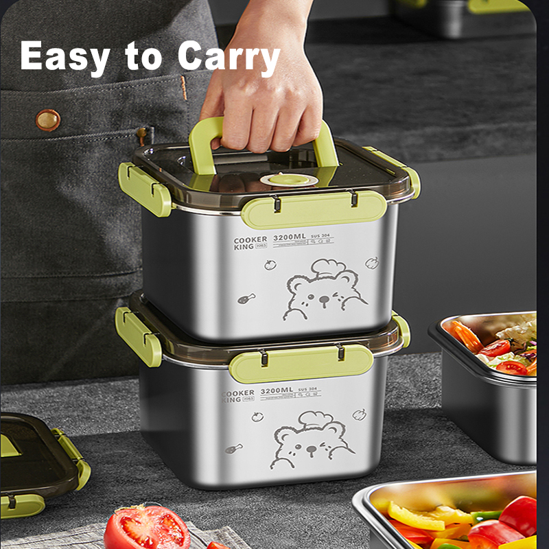 COOKER KING 420ml-6200ml Large - đánh giá và giá Stainless Lunch Box