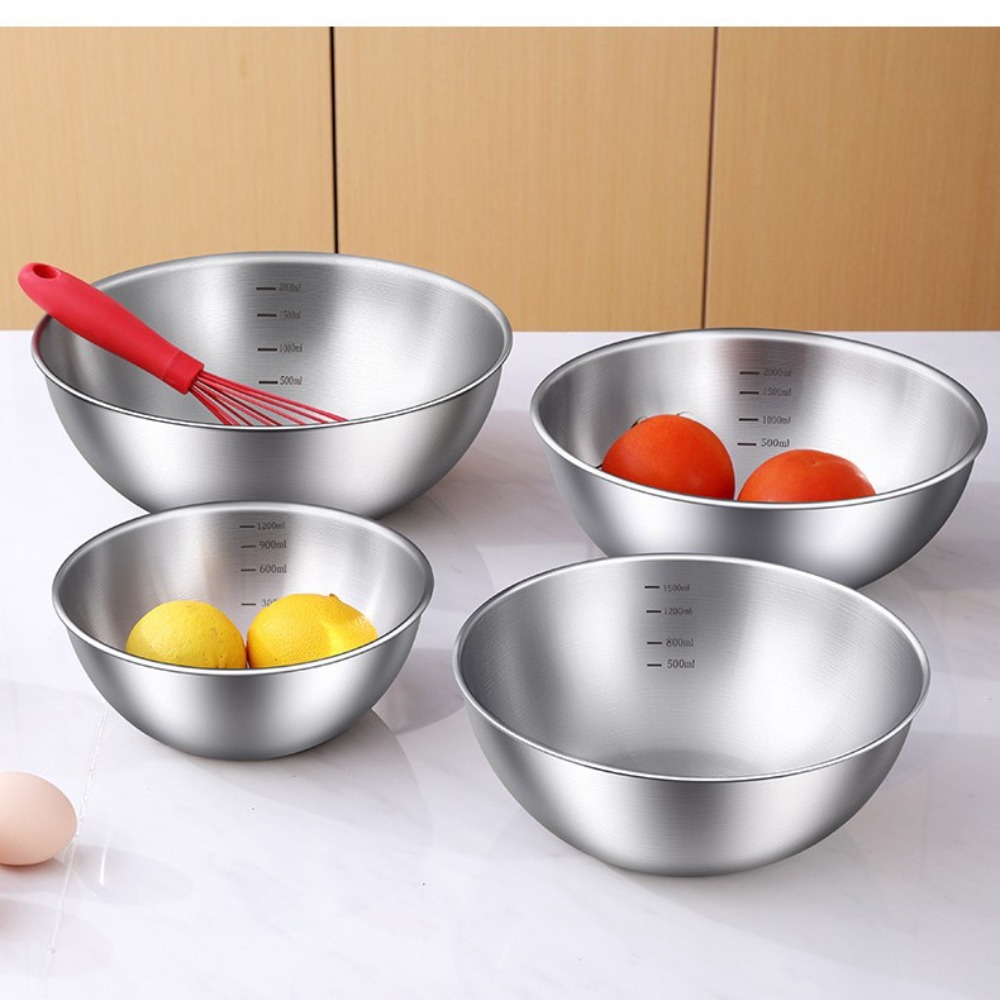 3pcs Stainless Steel Bowl Set  - đánh giá và giá Food Storage Large