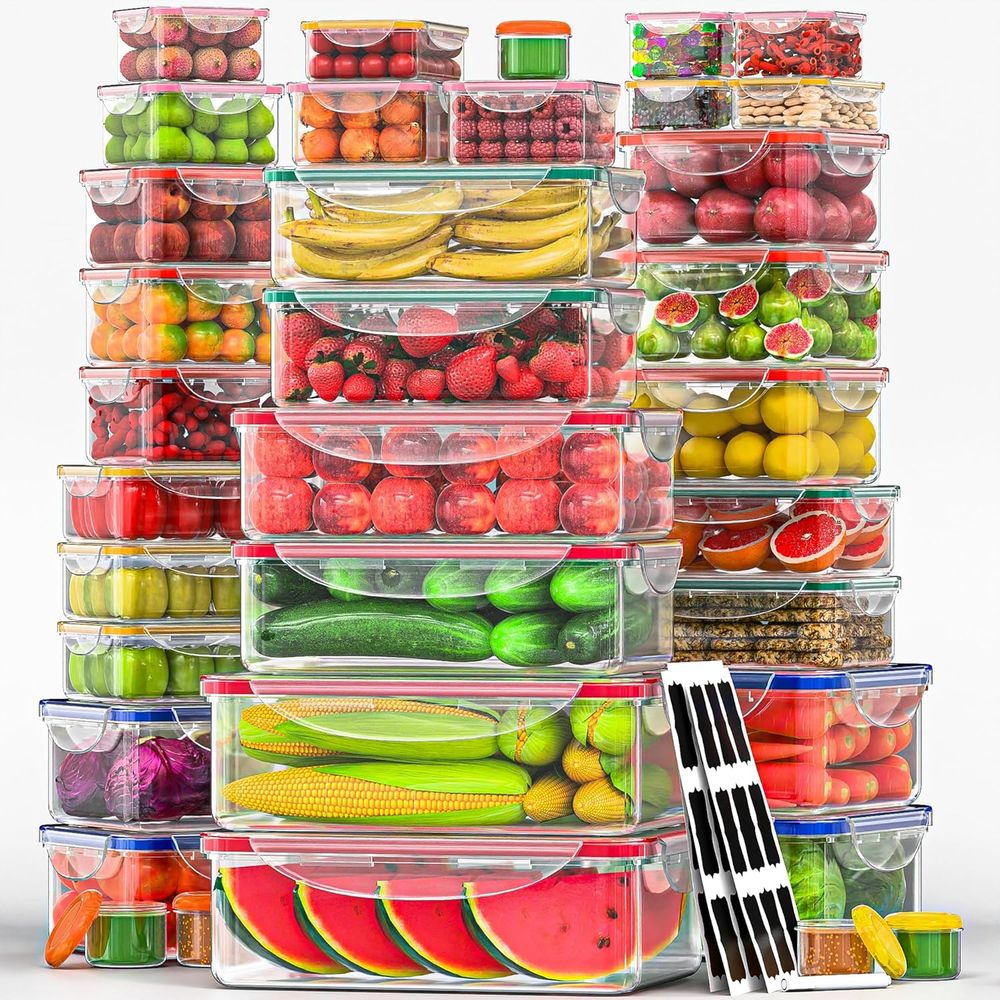 70 Pcs Large Food Storage Cont - đánh giá và giá Food Storage Plastic