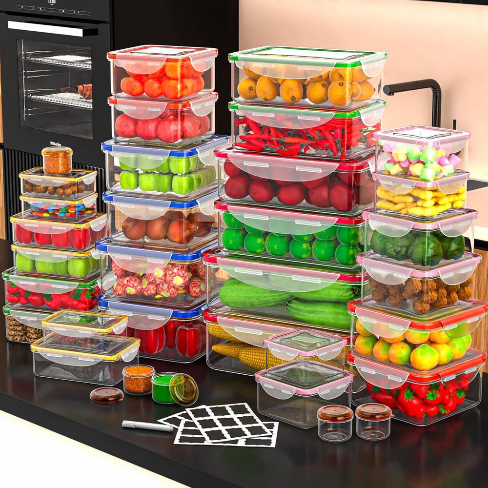 70 Pcs Large Food Storage Cont - đánh giá và giá Food Storage Plastic