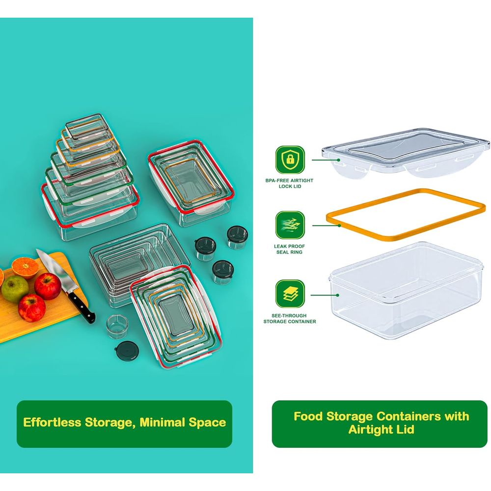 70 Pcs Large Food Storage Cont - đánh giá và giá Food Storage Plastic