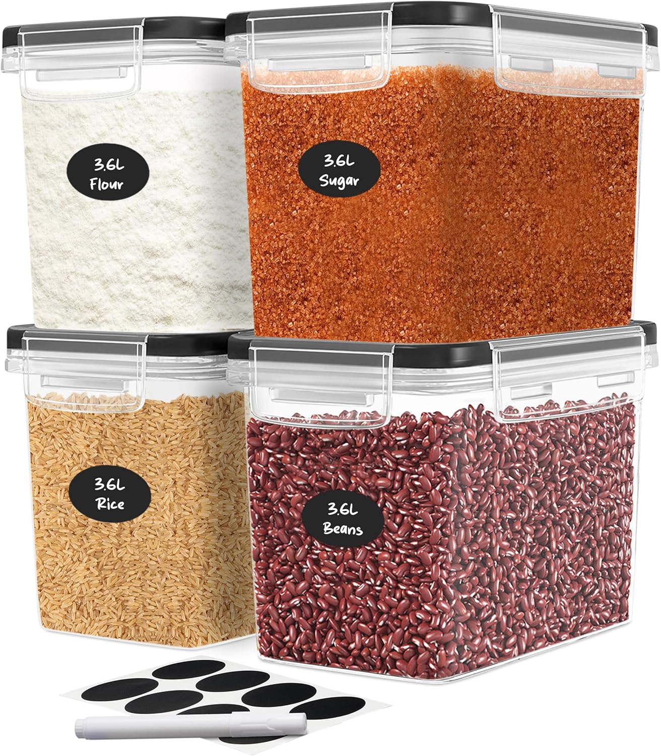 Flour Sugar Storage Containers - đánh giá và giá Food Storage Plastic